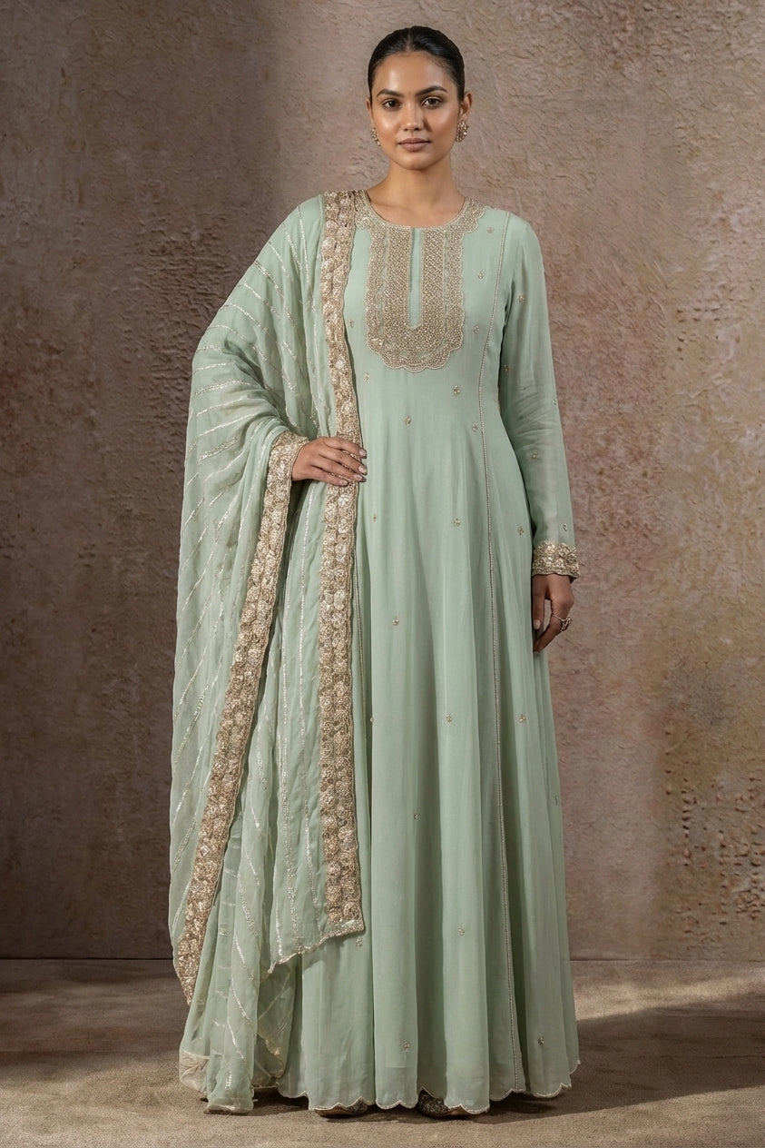 Mint Green Anarkali